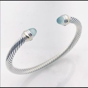 Authentic David Yurman cable 5mm Aqua Chalcedony